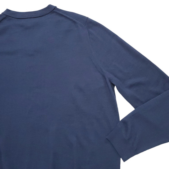 Nordstrom Merino Wool V Neck Long Sleeve Blue Sweater Mens XXL - Picture 9 of 12